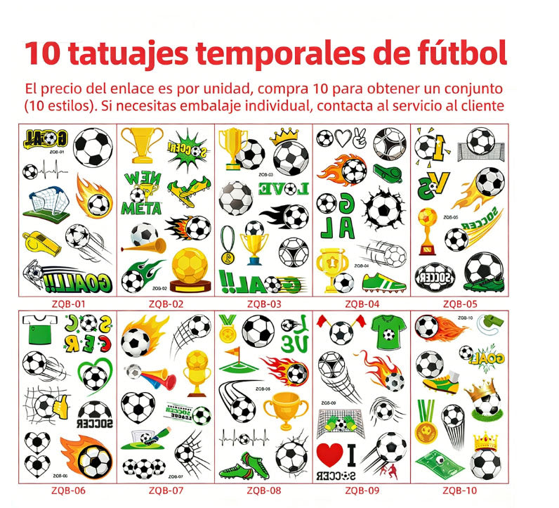 Pegatinas de tatude de fútbol de los nuevos niños transfronterizos pegatde actividad del Club de fans de la copa mundial de Europa impermeimperme.
