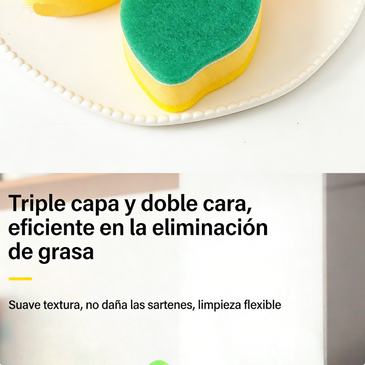 Dibujos animados de frutas de la serie 'Espon' para esponjas de cocina.