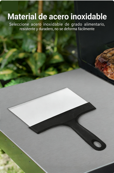 Espátula de limpieza de barbacoa de acero inoxidable, almohadilla de limpieza, piedra de limpieza, cepillo de limpieza, raspador de bandeja para hornear, juego de limpieza de placas de hierro