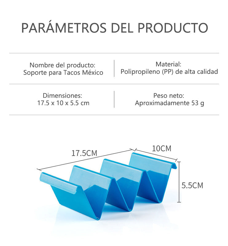 Organizador de Tacos Triangular | Soporte Multicolor con Diseño de Onda para Tortillas y Pancakes Mexicanos