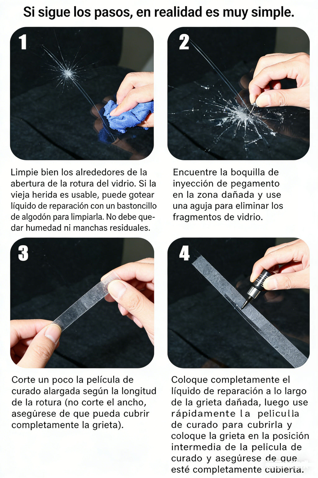 Reparación de vidrio líquido de reparación de vidrio modelo sin rastro modelo transfronterizo de venta en caliente de coche parabrisas Crack Scratch reparación de fábrica de artefactos venta directa