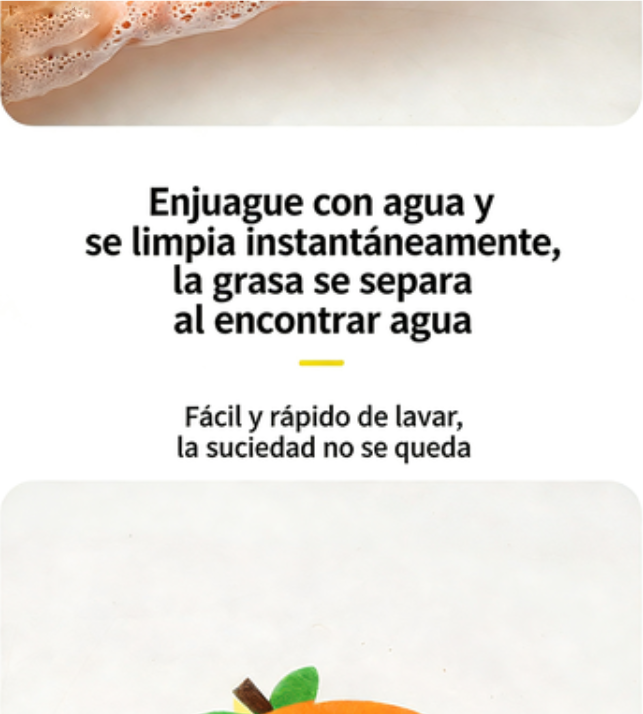 Dibujos animados de frutas de la serie 'Espon' para esponjas de cocina.