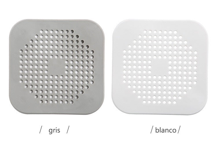 Tapa para Drenaje con Filtro y Ventosa - Atrapa Pelos y Evita Tapones para Cocina y Baño