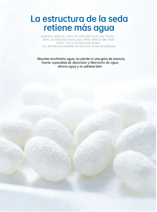 Mascarilla desechable de tela de seda 384: fibra de cobre y amonio, ligera, invisible, adhesiva, transparente y elástica.