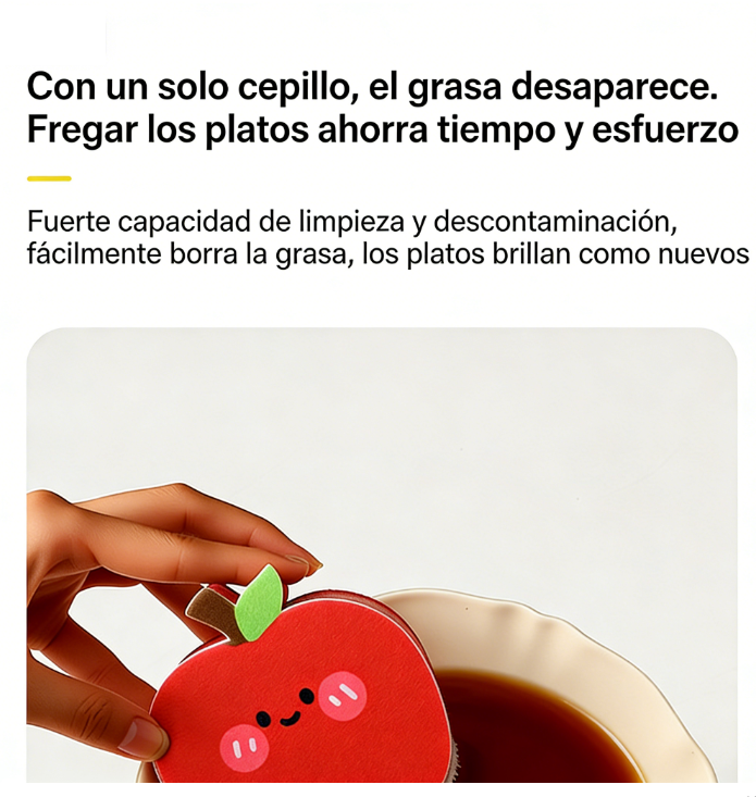 Dibujos animados de frutas de la serie 'Espon' para esponjas de cocina.