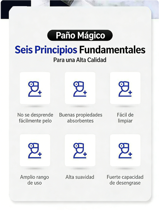 Paño para cristales: sin residuos, espejos impecables – limpieza fácil.