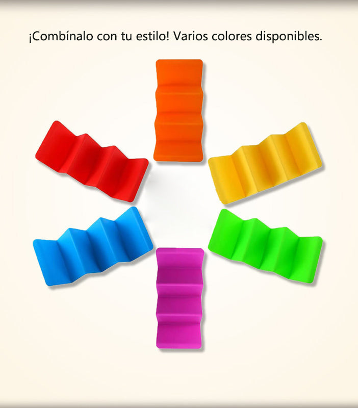 Organizador de Tacos Triangular | Soporte Multicolor con Diseño de Onda para Tortillas y Pancakes Mexicanos